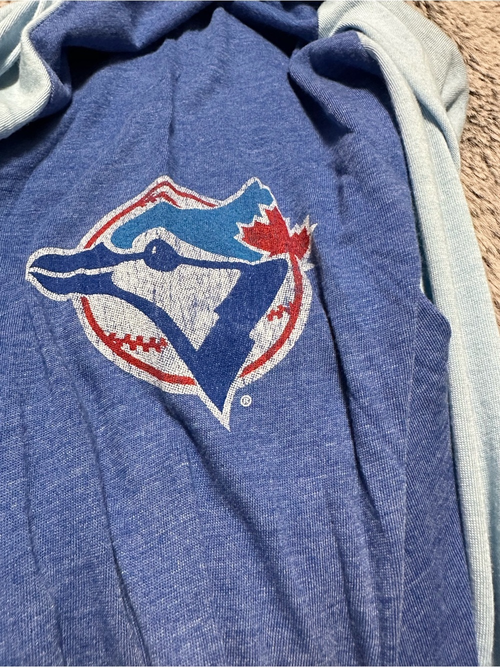 NWT Toronto Blue Jays MLB Raglan Baseball Tee 3/4 Sleeve Women’s S - Picture 3 of 6